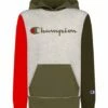Discount 😀 Champion Cargo Green & Oatmeal Color Block Script Fleece Hoodie - Boys 😉