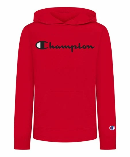 Cheapest π Champion New Ripe Red 'Champion' Script Kangaroo-Pocket Hoodie - Boys 𧨠1 Cheapest π Champion New Ripe Red 'Champion' Script Kangaroo-Pocket Hoodie - Boys π§¨