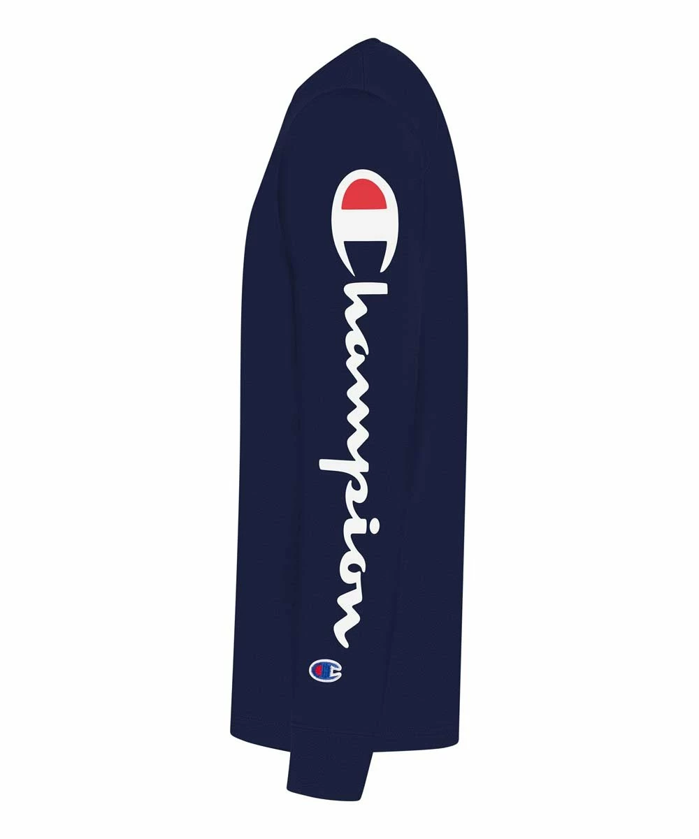 Cheapest ⌛ Champion Navy Logo Patch Long-Sleeve Tee - Boys ✨ 2 Cheapest ⌛ Champion Navy Logo Patch Long-Sleeve Tee - Boys ✨ - Image 2