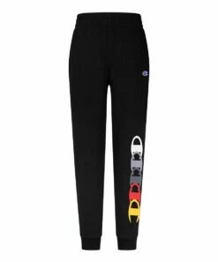 Deals ❤️ Champion Black Multicolor C Rings Fleece Jogger - Boys 🌟