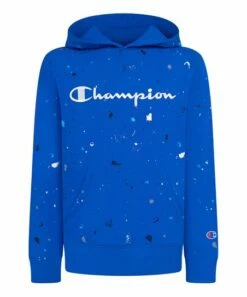 Flash Sale ✔️ Champion Bozetto Blue 'Champion' Splatter Fleece Hoodie - Boys 🌟