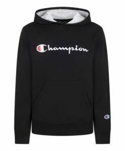 Cheapest 🔔 Champion Black Logo Script Hoodie - Boys ⌛