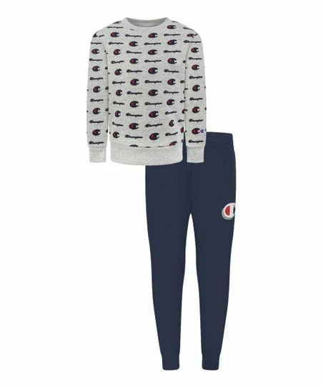 Outlet β Champion Oxford Heather 'Champion' Sweatshirt & Navy Pants - Boys π 1 Outlet β Champion Oxford Heather 'Champion' Sweatshirt & Navy Pants - Boys π