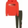 Budget 🎁 Champion Spicy Orange 'Champion' Ring Logo Fleece Hoodie & Olive Joggers - Toddler & Boys 🥰