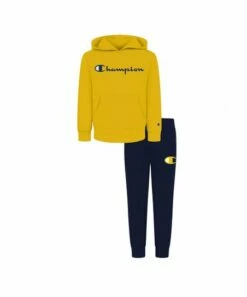 Flash Sale 🌟 Champion Team Gold Logo Hoodie & Navy Logo Joggers - Toddler & Boys 🔥