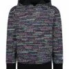 Hot Sale ⭐ Champion Black Multicolor 'Champion' Doodle Fleece Hoodie - 👧 Girls 😉