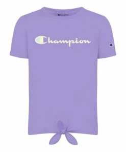Best Pirce 🔥 Champion Enchanted Lilac 'Champion' Script Tie-Front Tee - 👧 Girls ✔️