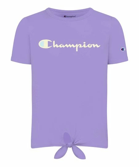 Best Pirce π₯ Champion Enchanted Lilac 'Champion' Script Tie-Front Tee - π§ Girls βοΈ 1 Best Pirce π₯ Champion Enchanted Lilac 'Champion' Script Tie-Front Tee - π§ Girls βοΈ