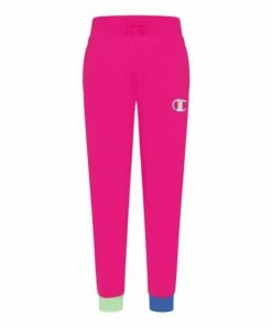 Best deal 🔥 Champion Wow Pink & Warm Blueberry Stripe Fleece Jogger - 👧 Girls 🥰