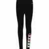 Coupon 🎁 Champion Black Multicolor Overlap Repeat C Leggings - 👧 Girls 🛒