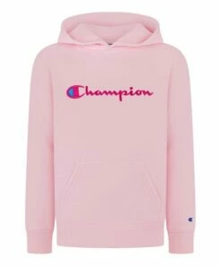 Coupon 🤩 Champion Light Pink 'Champion' Script Fleece Hoodie - 👧 Girls ❤️