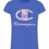 Wholesale 😉 Champion Warm Blueberry Multi-Stripe 'Champion' Crewneck Tee - 👧 Girls 💯