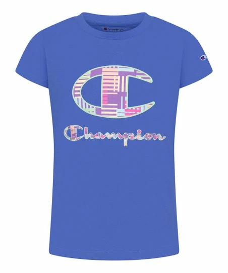 Wholesale π Champion Warm Blueberry Multi-Stripe 'Champion' Crewneck Tee - π§ Girls π― 1 Wholesale π Champion Warm Blueberry Multi-Stripe 'Champion' Crewneck Tee - π§ Girls π―