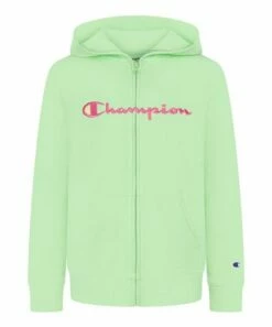 Buy 🛒 Champion Mint Classic Script Fleece Zip-Up Hoodie - 👧 Girls 😀