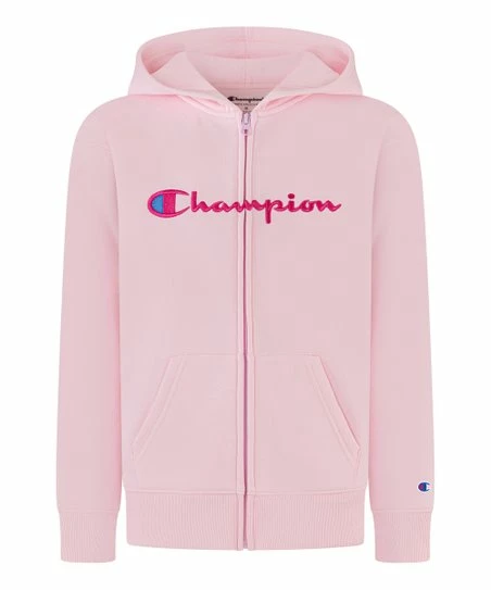 Budget β Champion Light Pink Logo Script Zip-Up Hoodie - π§ Girls π₯° 1 Budget β Champion Light Pink Logo Script Zip-Up Hoodie - π§ Girls π₯°