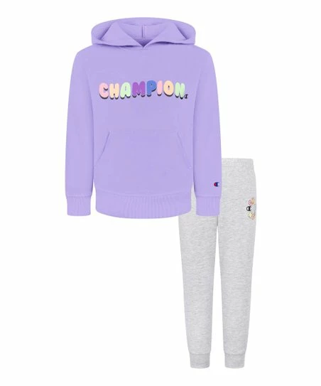 Best Sale π Champion Enchanted Lilac Big Bubble Hoodie & Oxford Heather Joggers - Toddler & π§ Girls 𧨠1 Best Sale π Champion Enchanted Lilac Big Bubble Hoodie & Oxford Heather Joggers - Toddler & π§ Girls π§¨