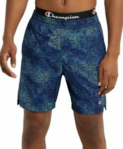 Best Pirce 🎁 Champion Scribble Wash Bright Royal 7'' AOP MVP Shorts - Men 😀