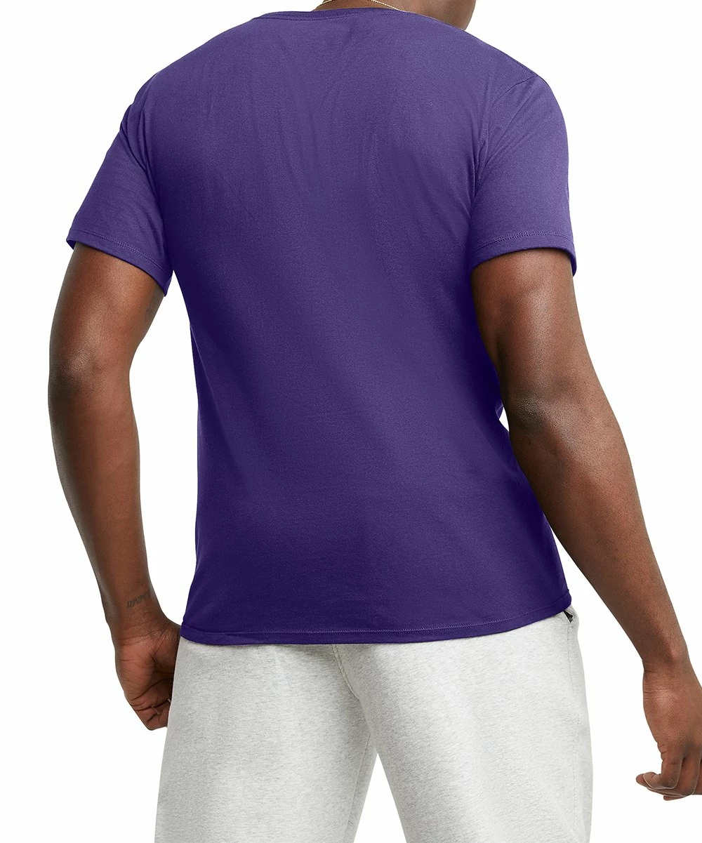 Outlet π₯ Champion Purple Classic Logo Tee - Men π 2 Outlet π₯ Champion Purple Classic Logo Tee - Men π - Image 2