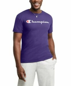 Outlet π₯ Champion Purple Classic Logo Tee - Men π 6 Outlet π₯ Champion Purple Classic Logo Tee - Men π -Champion Sales zu106079592 main tm1666980775