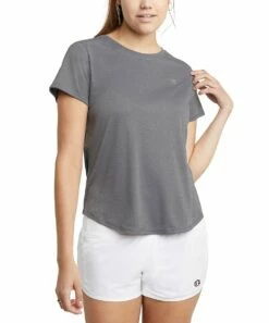 Hot Sale 😍 Champion Tinted Carbon Gray Heather Classic Sport Tee - 👩 Women 🔔
