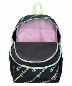 Best Sale 🤩 Champion Black & Pink Logo Youthquake 🎒 Backpack ⭐ -Champion Sales zu106232151 alt 3 tm1654868554
