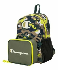 Buy 👍 Champion Olive Camo Logo 🎒 Backpack & Lunch Bag 🔔
