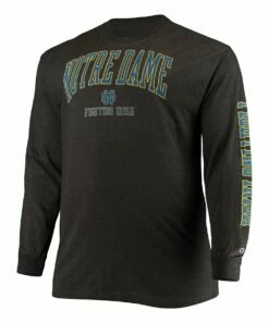 Coupon 🎁 Champion Notre Dame Fighting Irish Big & Tall 2Hit Long-Sleeve Crewneck Tee - Big & Tall 💯