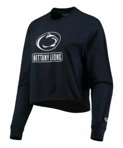 Best Sale 🎉 Champion Penn State Nittany Lions Boyfriend Long-Sleeve Crop Tee - 👩 Women 😉