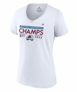 Best Sale 🤩 Fanatics Colorado Avalanche 2022 Western Conference Champions V-Neck Tee - Plus 😉