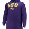 Outlet ✔️ Champion LSU Tigers Arch Over Logo Power-Blend Hoodie - Big & Tall 🛒