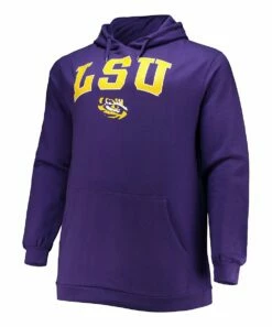 Outlet ✔️ Champion LSU Tigers Arch Over Logo Power-Blend Hoodie - Big & Tall 🛒