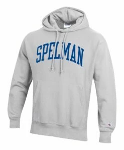 Promo 🌟 Champion Spelman College Jaguars Tall Arch Pullover Hoodie - Men 💯