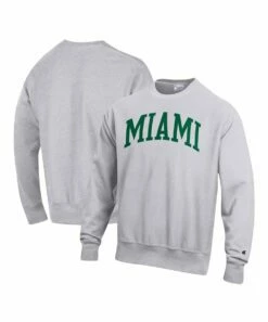 Cheap 🛒 Champion Miami Hurricanes Reverse-Weave Fleece Crewneck Sweatshirt - Big & Tall 🔥 -Champion Sales zu107633032 alt 2 tm1665671571