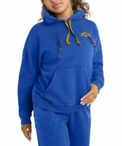 Buy 🛒 Champion Deep Dazzling Blue Powerblend Vintage Wash Hoodie - 👩 Women 🎉