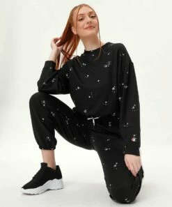Deals 😀 Champion C The Stars Black Sweatpants - 👩 Women 🥰 -Champion Sales zu108148733 alt 3 tm1669163303