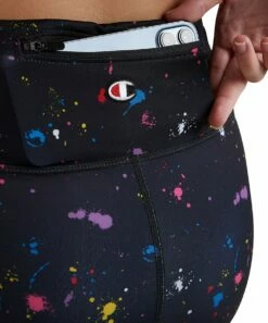 Cheap 🎁 Champion Black Paint Spatter Absolute Eco Leggings - 👩 Women 😍 -Champion Sales zu108148761 alt 4 tm1667917447