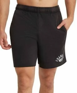 Promo 🔥 Champion Black Solar Wash 7'' Varsity Athletic Shorts - Men 🧨