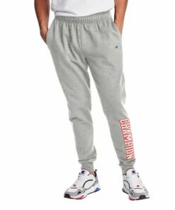 Cheapest 🔔 Champion Oxford Gray Powerblend® Logo Joggers - Men 🔔