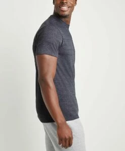 Deals 💯 Champion Navy Heather Chest-Logo Powerblend® Tee - Men 🎉 -Champion Sales zu108150719 alt 2 tm1666980775