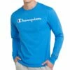 Discount 😀 Champion Blue Jay & White Classic Logo Long-Sleeve Tee - Men 🛒