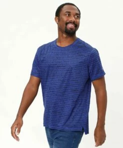 Discount β Champion Blue Handwritten Logo Micro-Mesh MVP Tee - Men π