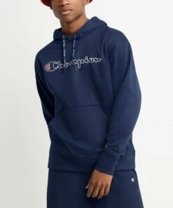Top 10 😍 Champion Athletic Navy Game Day Logo Hoodie - Men 🤩