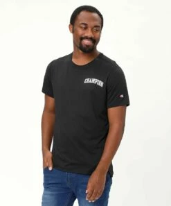Best reviews of 🎁 Champion Black Micro-Mesh MVP Logo Tee - Men 🎉