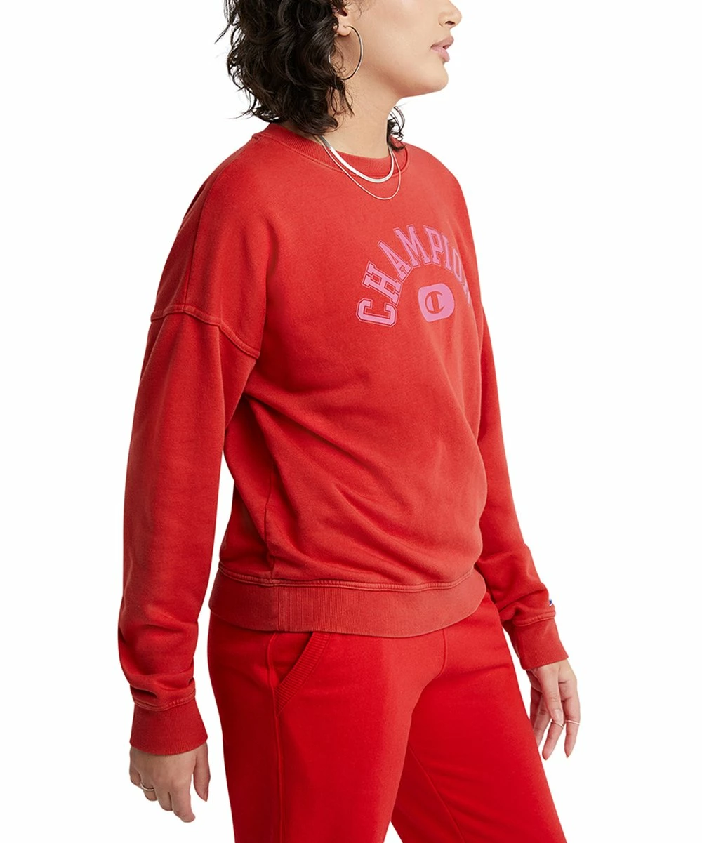 Top 10 π Champion New Ripe Red Solar Wash Powerblend Crewneck Sweatshirt - π© Women π 2 Top 10 π Champion New Ripe Red Solar Wash Powerblend Crewneck Sweatshirt - π© Women π - Image 2