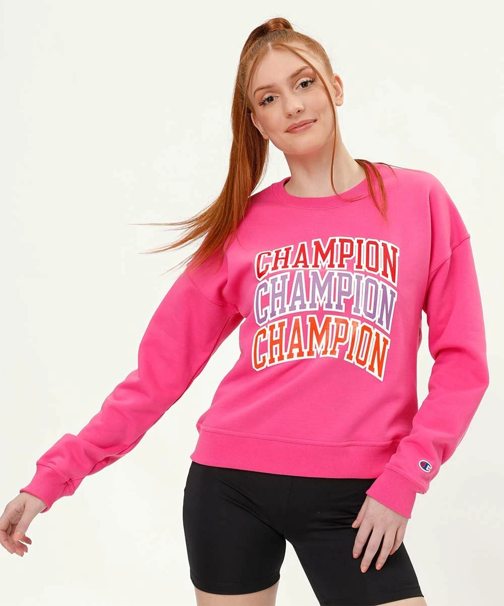Top 10 π Champion Wow Pink 'Champion' Powerblend Crewneck Pullover - π© Women π 1 Top 10 π Champion Wow Pink 'Champion' Powerblend Crewneck Pullover - π© Women π