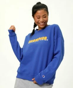 Hot Sale π€© Champion Deep Dazzling Blue Powerblend Crewneck Sweatshirt - π© Women π―