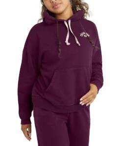 Coupon 💯 Champion Plum Port Powerblend Vintage Wash Hoodie - 👩 Women 🔥