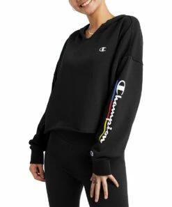 Coupon π Champion Black French Terry Campus Cropped Hoodie - π© Women π