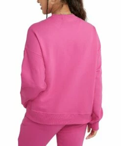 Cheap 😍 Champion Wow Pink Powerblend Relaxed Crewneck Pullover - 👩 Women 😀 -Champion Sales zu108154669 alt 4 tm1667917447