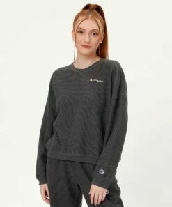 Best Pirce 🤩 Champion Granite Heather Campus Corded Crewneck Sweatshirt - 👩 Women ✨
